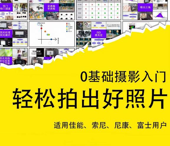 0基础摄影入门,轻松拍出好照片(适用佳能、索尼、尼康、富士用户)