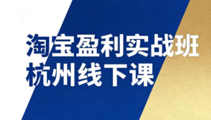 淘宝盈利实战班杭州线下课12月26-28日(音频+字幕),帮你掌握SOP流程+12门核心技术 淘宝盈利实战班杭州线下课12月26-28日(音频+字幕),帮你掌握SOP流程+12门核心技术