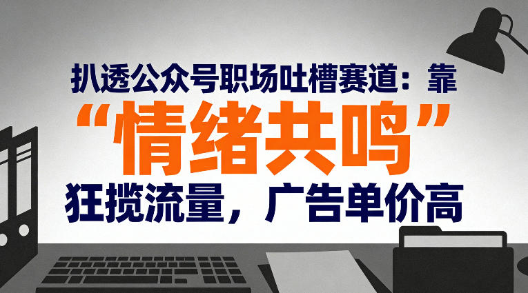 扒透公众号职场吐槽赛道:靠“情绪共鸣”狂揽流量,广告单价高 扒透公众号职场吐槽赛道:靠“情绪共鸣”狂揽流量,广告单价高
