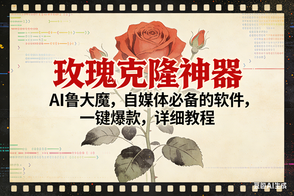 (17000期)玫瑰克隆神器,ai鲁大魔,自媒体必备,一键爆款,详细使用教程 (17000期)玫瑰克隆神器,ai鲁大魔,自媒体必备,一键爆款,详细使用教程