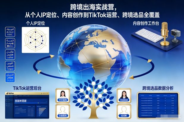 跨境出海实战营,从个人IP定位、内容创作到TikTok运营、跨境选品全覆盖 跨境出海实战营,从个人IP定位、内容创作到TikTok运营、跨境选品全覆盖