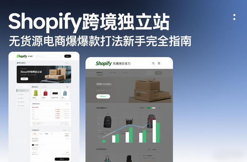 Shopify跨境独立站无货源电商爆款打法新手完全指南 Shopify跨境独立站无货源电商爆款打法新手完全指南