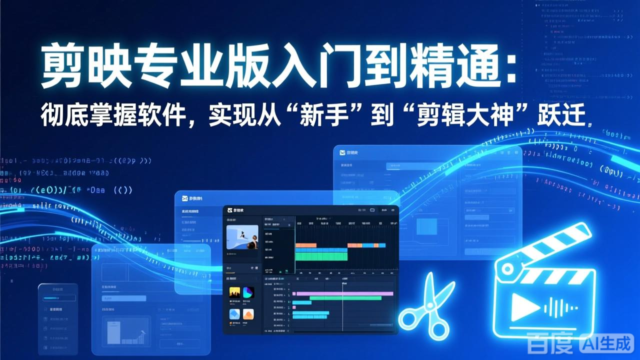剪映专业版入门到精通:彻底掌握软件,实现从“新手”到“剪辑大神”跃迁