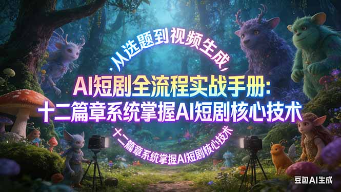 AI 短剧全流程实战手册：从选题到视频生成，十二篇章系统掌握 AI 短剧核心技术