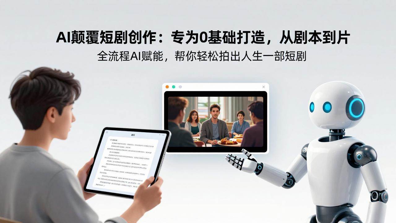 (17564期)AI颠覆短剧创作:专为0基础打造,从剧本到成片全流程AI赋能,帮你轻松拍出人生第一部短剧 (17564期)AI颠覆短剧创作:专为0基础打造,从剧本到成片全流程AI赋能,帮你轻松拍出人生第一部短剧