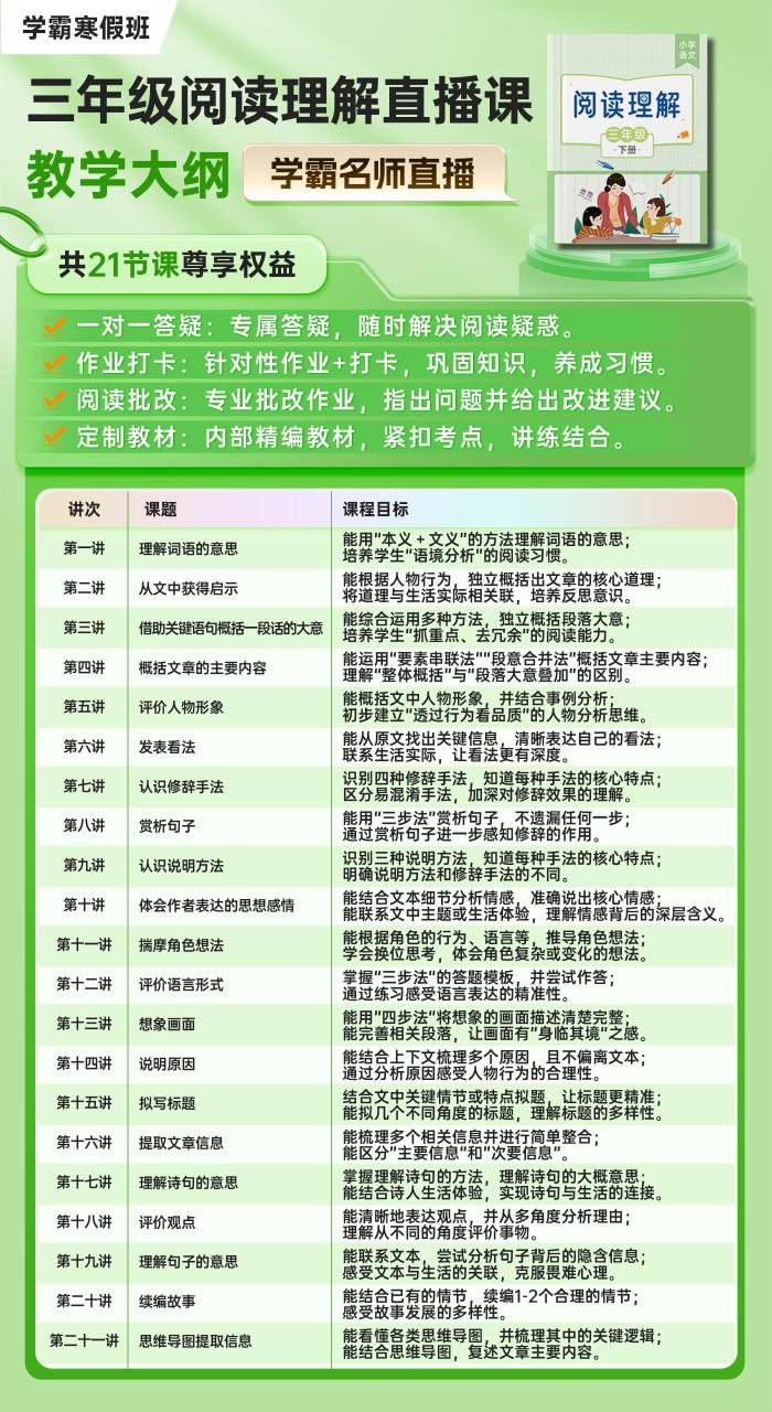 【联系老师报名】小学2-6年级下册寒假预习直播课