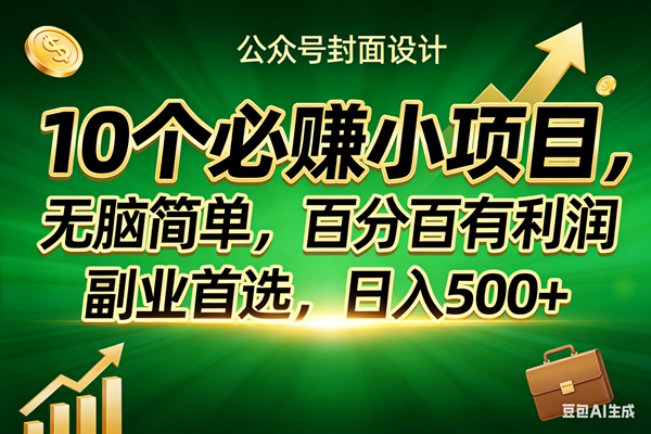 (17694期)10个必赚小项目,无脑简单,百分百有利润,副业首选,日入400+ (17694期)10个必赚小项目,无脑简单,百分百有利润,副业首选,日入400+