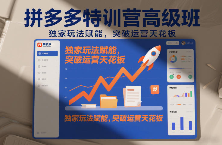 拼多多特训营高阶班,独家玩法赋能,突破运营天花板(更新26年4月1日) 拼多多特训营高阶班,独家玩法赋能,突破运营天花板(更新26年4月1日)