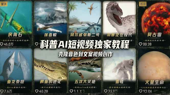 (18016期) 科普造物主AI短视频独家教程:从软件安装、壳隆音色到文案视频创作,零基础快速做爆款 (18016期) 科普造物主AI短视频独家教程:从软件安装、壳隆音色到文案视频创作,零基础快速做爆款